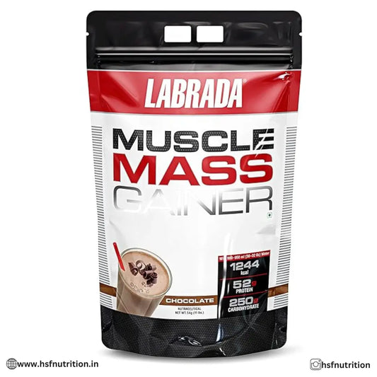 Labrada Muscle Mass Gainer Powder - 5kg, 52g Protein, Chocolate Labrada