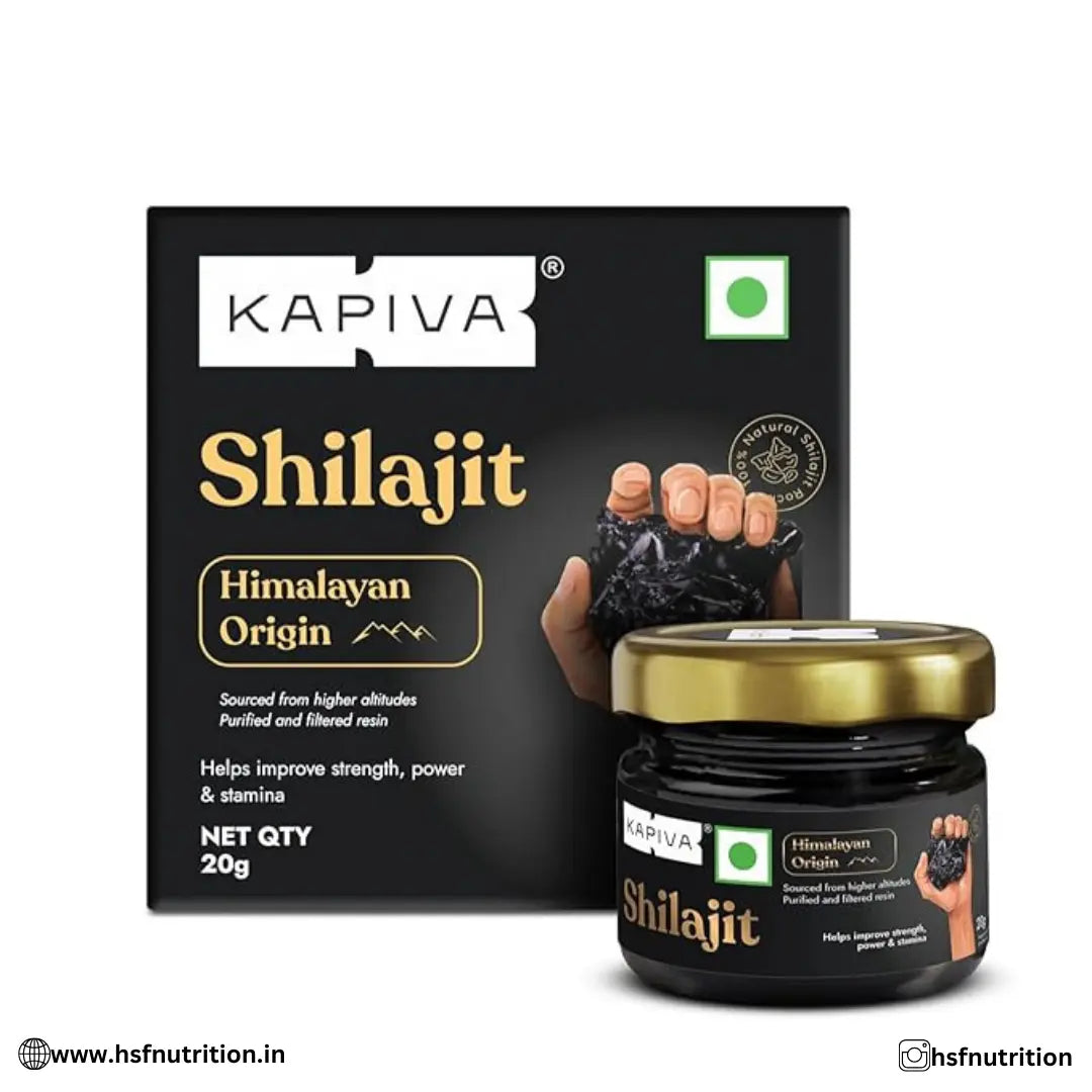Kapiva Himalayan Shilajit/Shilajeet Resin, 20g - Performance Booster For Endurance and Stamina - Hold Strong Fitness & Nutrition