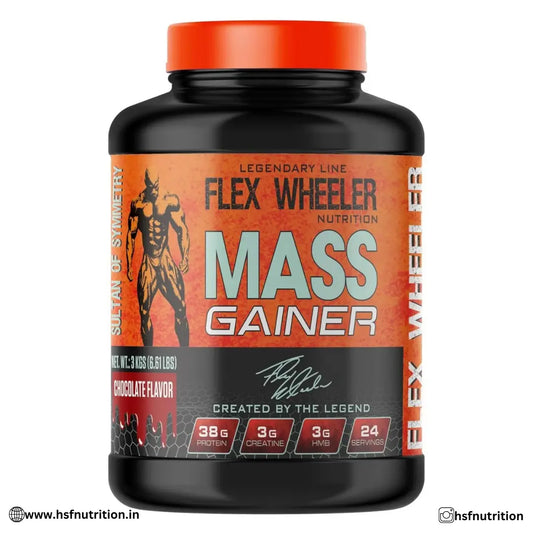 Flex Wheeler Nutrition Mass Gainer -  3kg (6.61lbs), Chocolate - Hold Strong Fitness & Nutrition