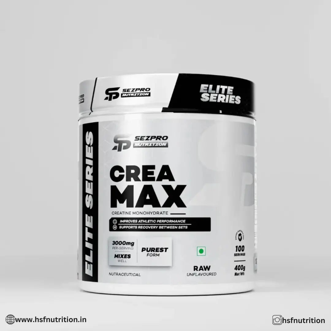 Sezpro Nutrition Crea Max Creatine - 100 Serving, 400g, Unflavored - Hold Strong Fitness & Nutrition