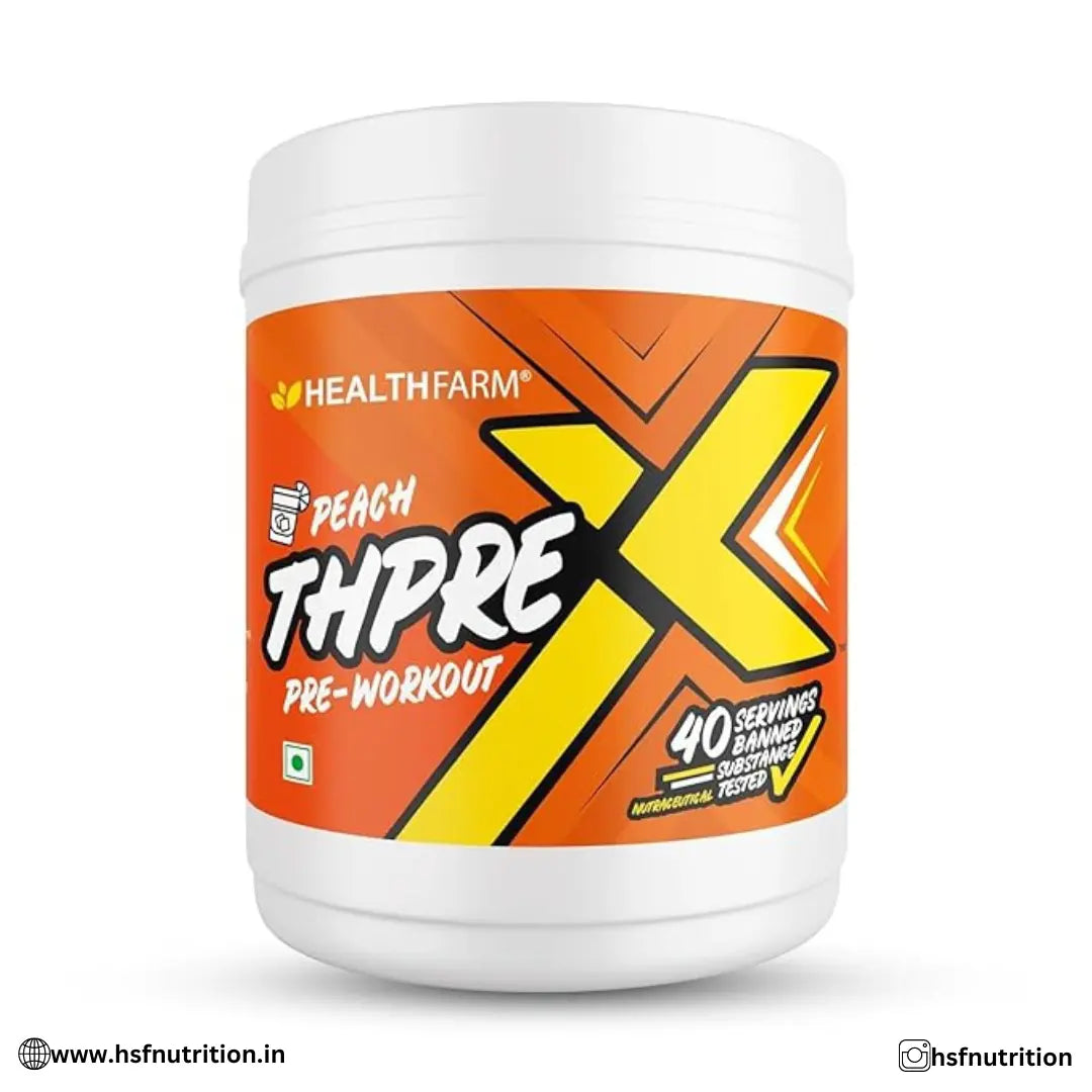 HEALTHFARM Thpre X PreWorkout Powder - 40 Servings, 500g - Hold Strong Fitness & Nutrition