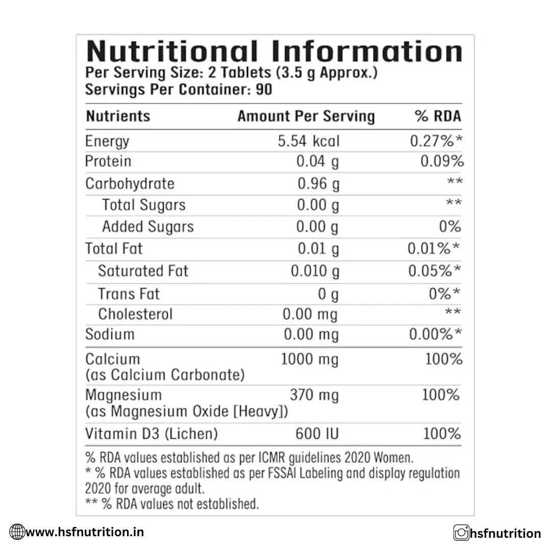 GNC Calcium Plus with Magnesium & Vitamin D3 - 180 Tablets, 1000mg Per Serving - Hold Strong Fitness & Nutrition