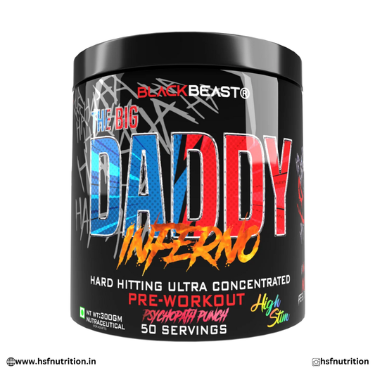 Black Beast The Big Daddy Inferno PreWorkout - 50 Servings, Psychopath Punch Black Beast