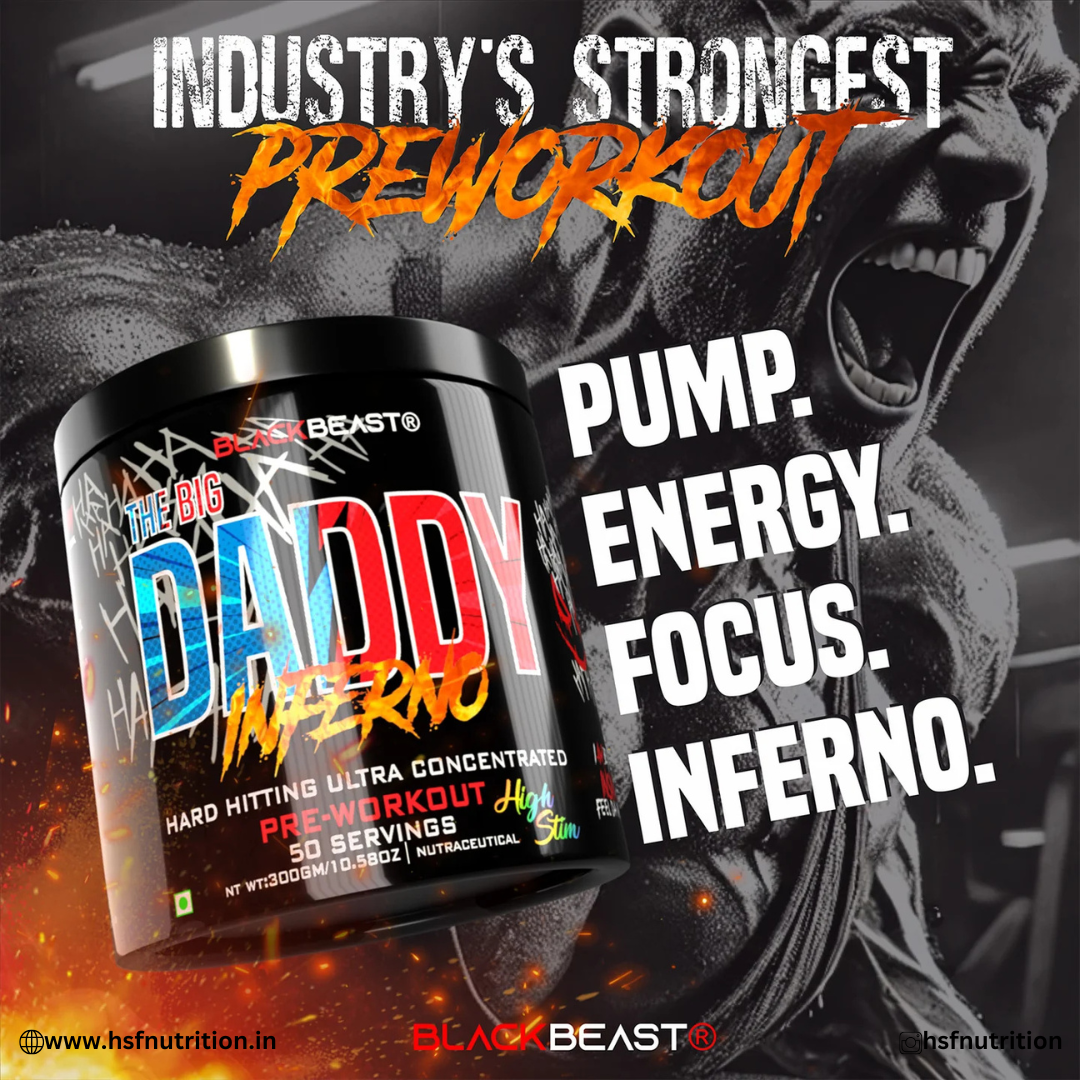 Black Beast The Big Daddy Inferno PreWorkout - 50 Servings, Psychopath Punch Black Beast