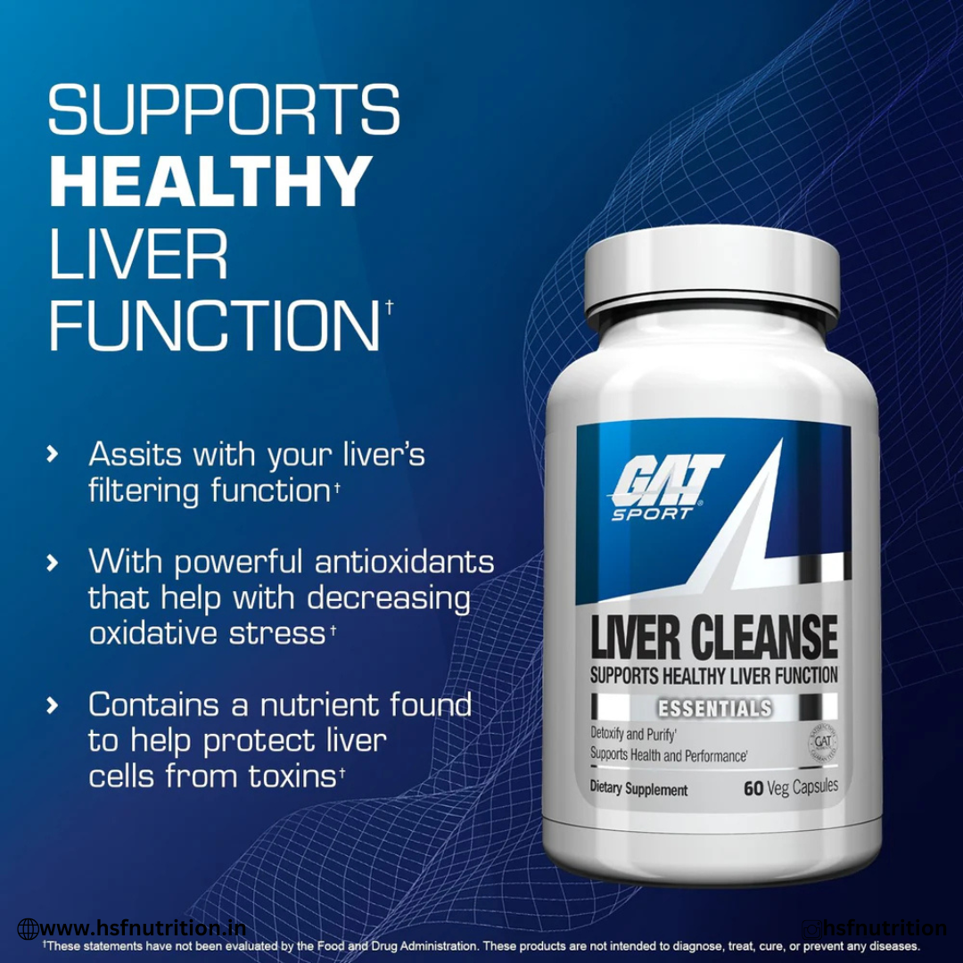 GAT Sport Liver Cleanse – Essentials (60 Veg Capsules) GAT Sports