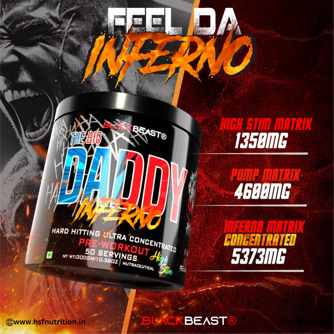 Black Beast The Big Daddy Inferno PreWorkout - 50 Servings, Psychopath Punch Black Beast