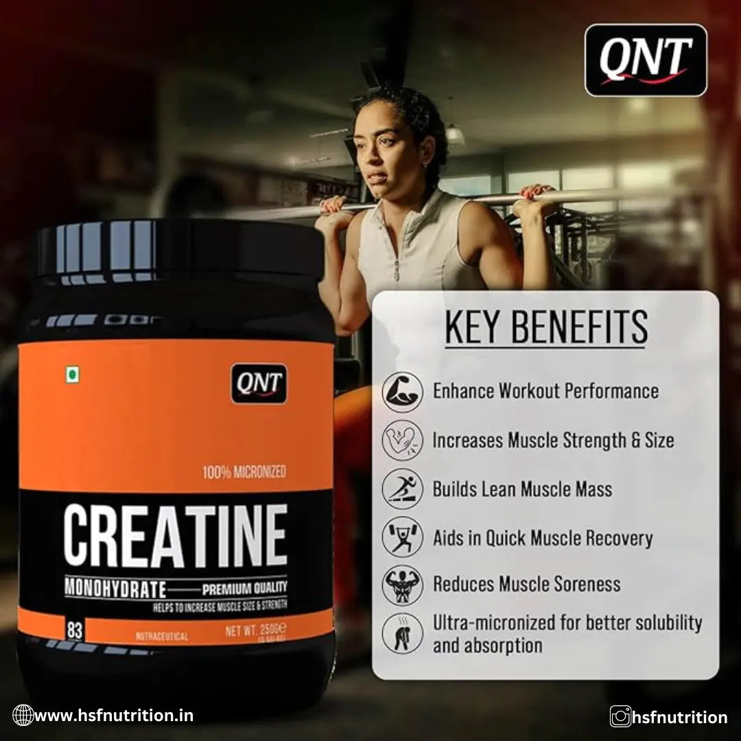 QNT Creatine Monohydrate - 250g, 83 Servings - Hold Strong Fitness & Nutrition