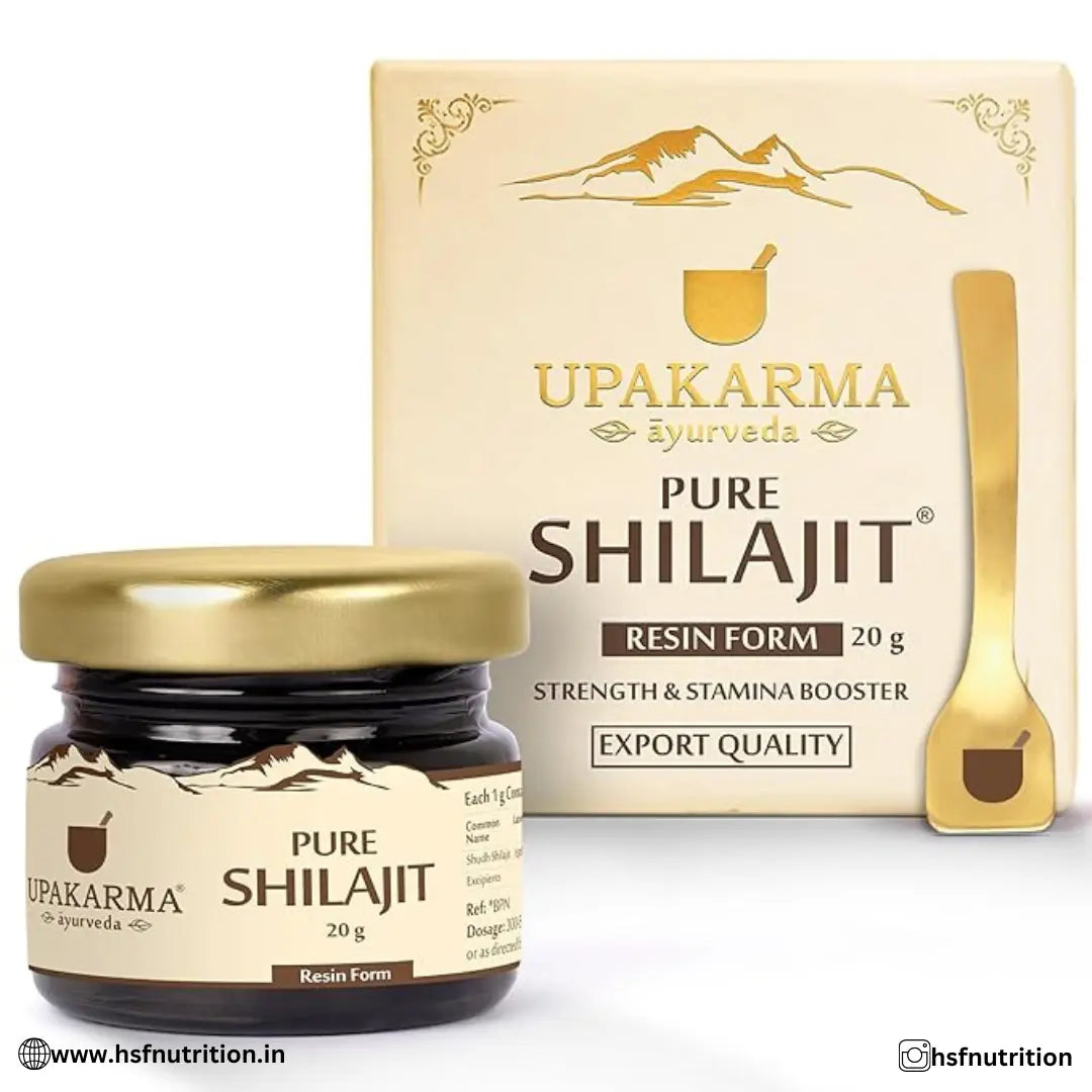 UPAKARMA Original Shilajit/Shilajeet Resin - 20gm | Boost Performance, Power, Stamina, Strength - Hold Strong Fitness & Nutrition