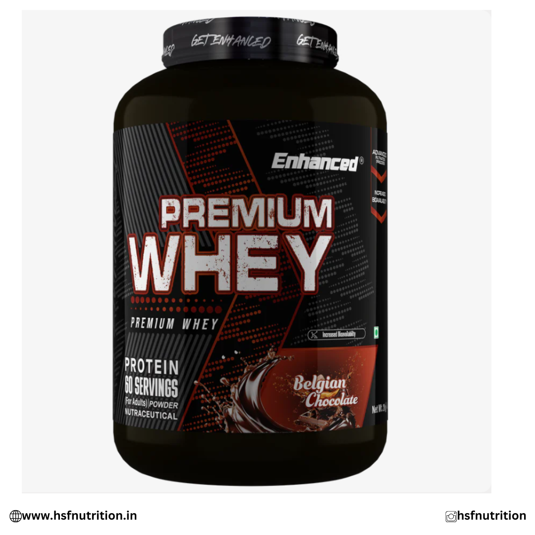 Enhanced Premium Whey - 2Kg, 24g Protein, Belgian Chocolate Enhanced