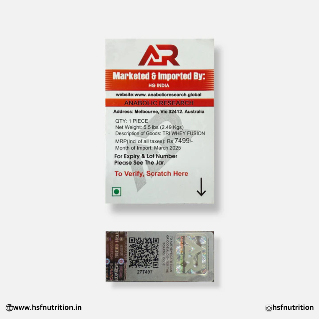 Anabolic Research TRI Whey Fusion - 2.4 kg | 25g Protein, Cookies & Cream | Enriched with L-Arginine AKG, Tribulus &amp; Ginseng Anabolic Research