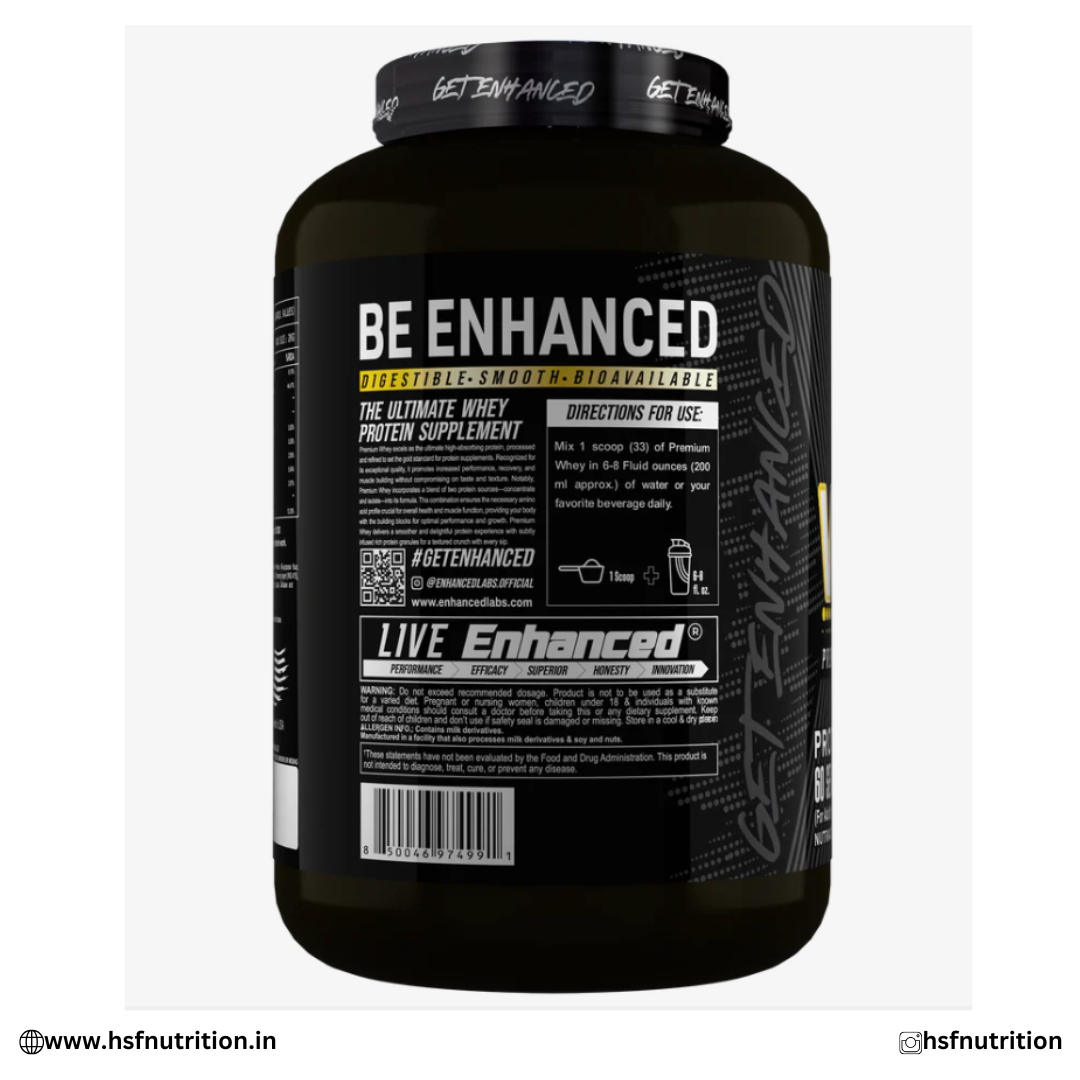 Enhanced Premium Whey - 2Kg, 24g Protein, Belgian Chocolate Enhanced