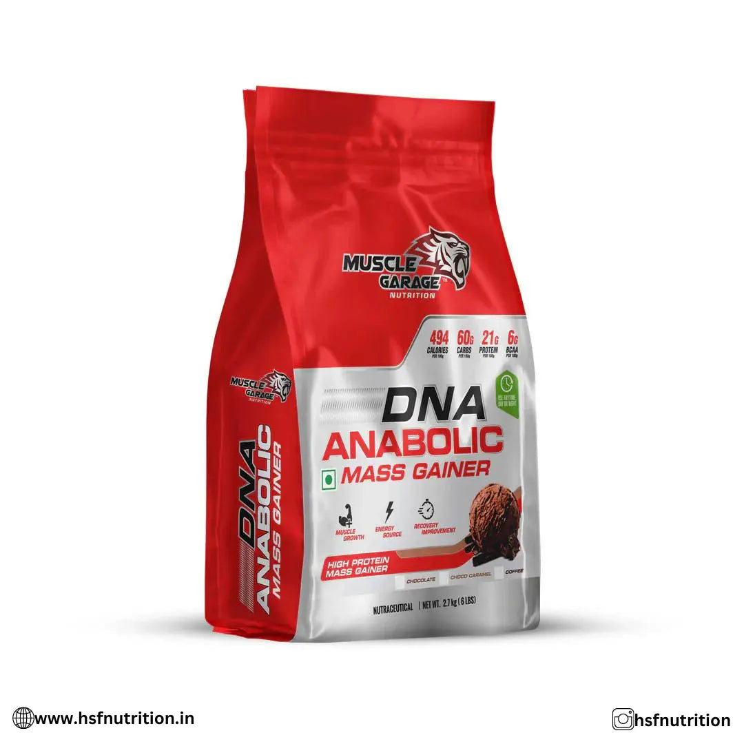 Muscle Garage DNA Anabolic High Protein Mass Gainers - 2.7 kg, Chocolate - Hold Strong Fitness & Nutrition