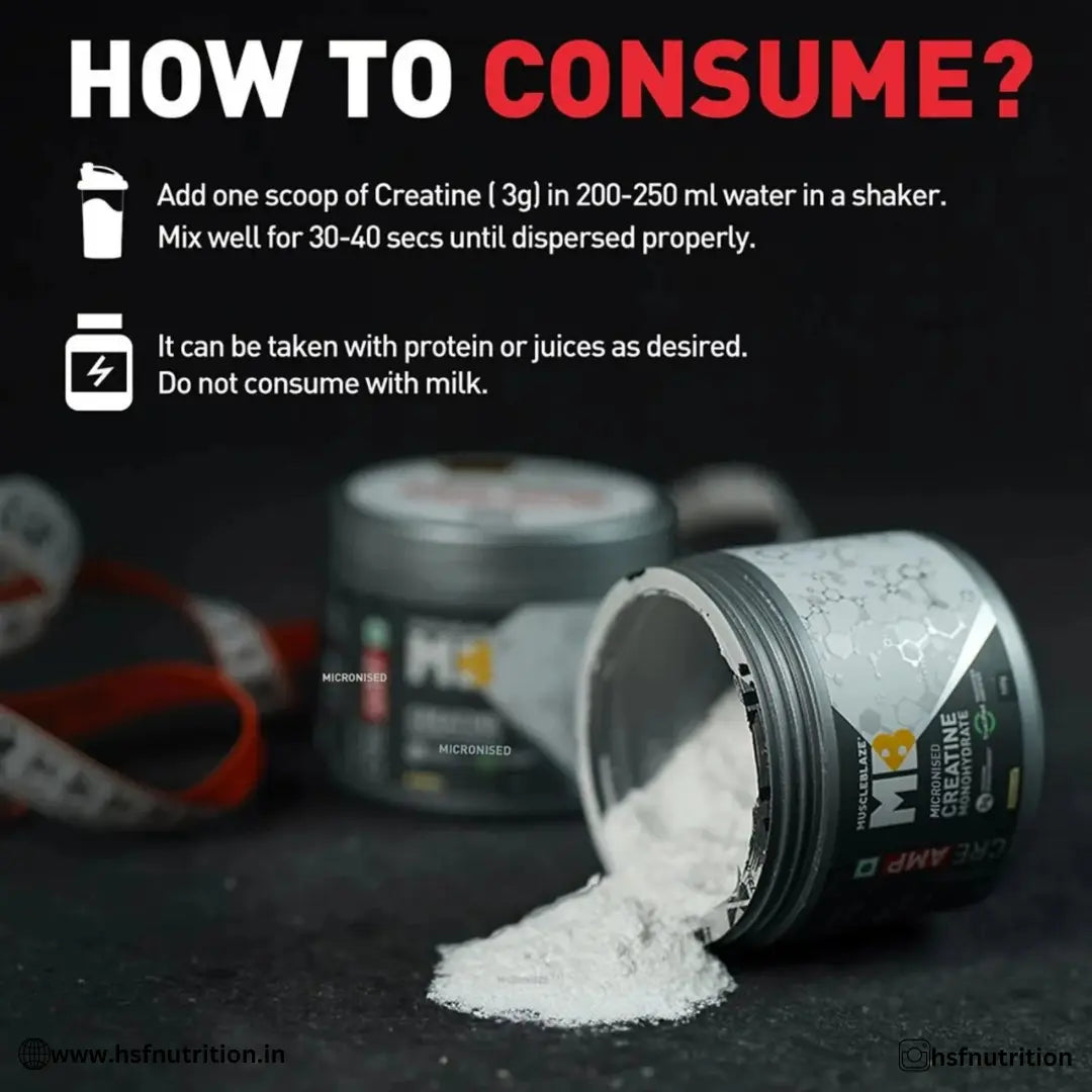 MuscleBlaze  MB Creatine Monohydrate CreAMP -  33 Servings, 100g, Unflavoured - Hold Strong Fitness & Nutrition