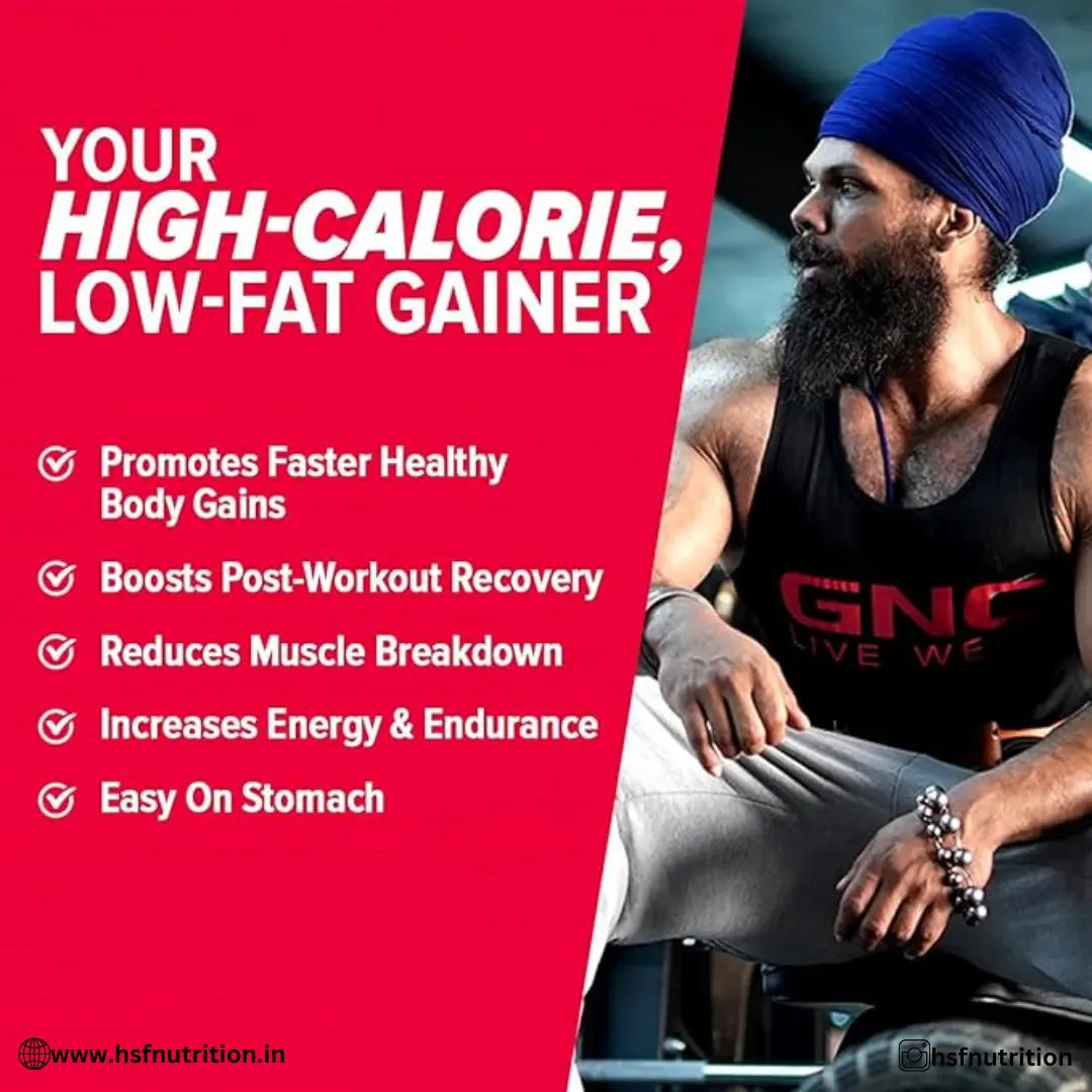 GNC Pro Performance Weight Gainer  - 5 Kg, 73g Protein, 440g Carbs, 2200 Cal, Double Chocolate - Hold Strong Fitness & Nutrition