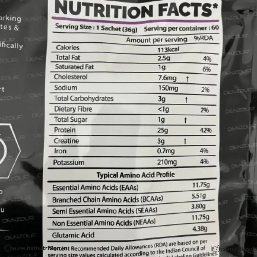 Denzour Nutrition Denz-Tech Whey Protein - 2Kg, 60 Serving, 25g, Pista Kulfi Denzour Nutrition