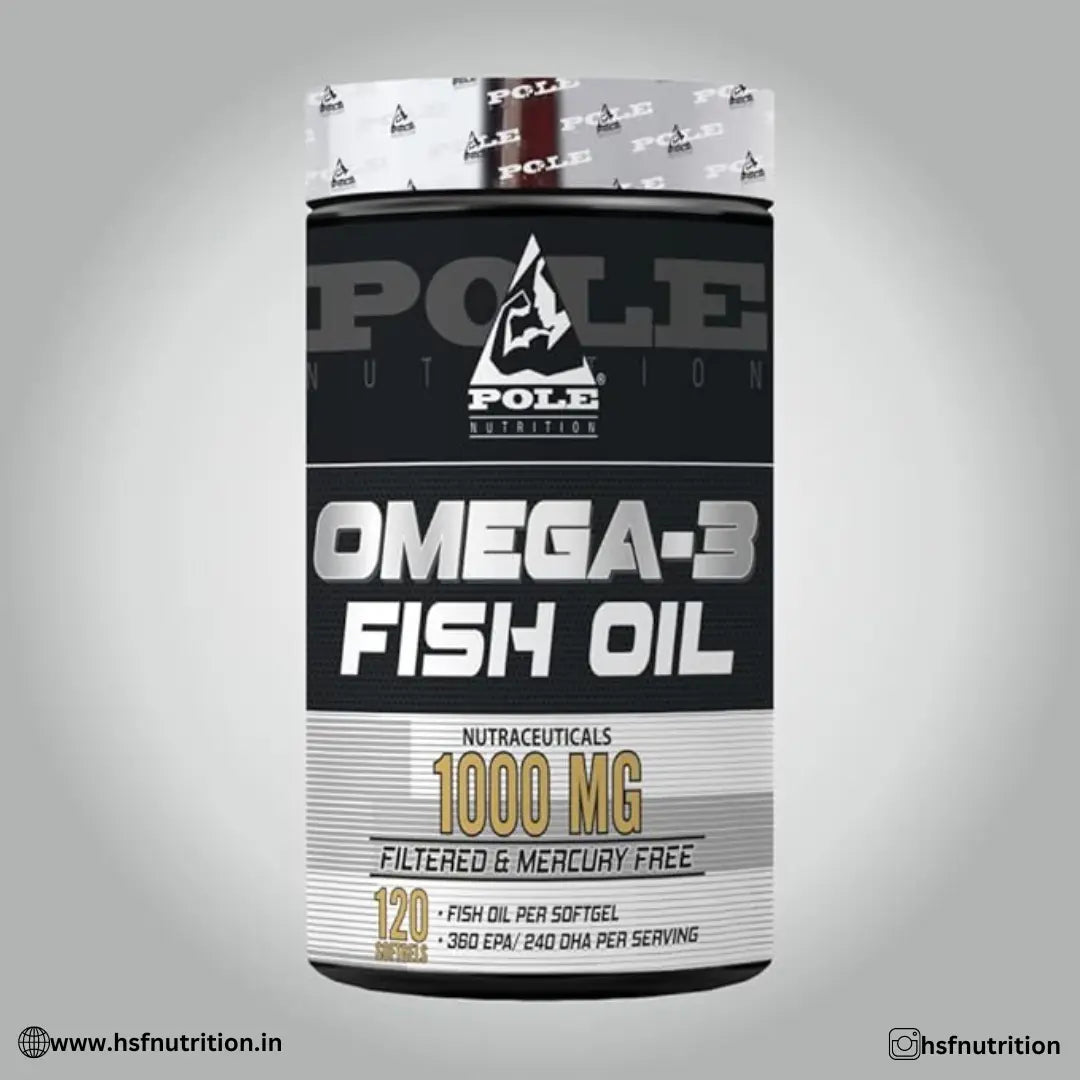 Pole Nutrition Omega-3 Fish Oil 1000mg - 120 Softgels - Hold Strong Fitness & Nutrition