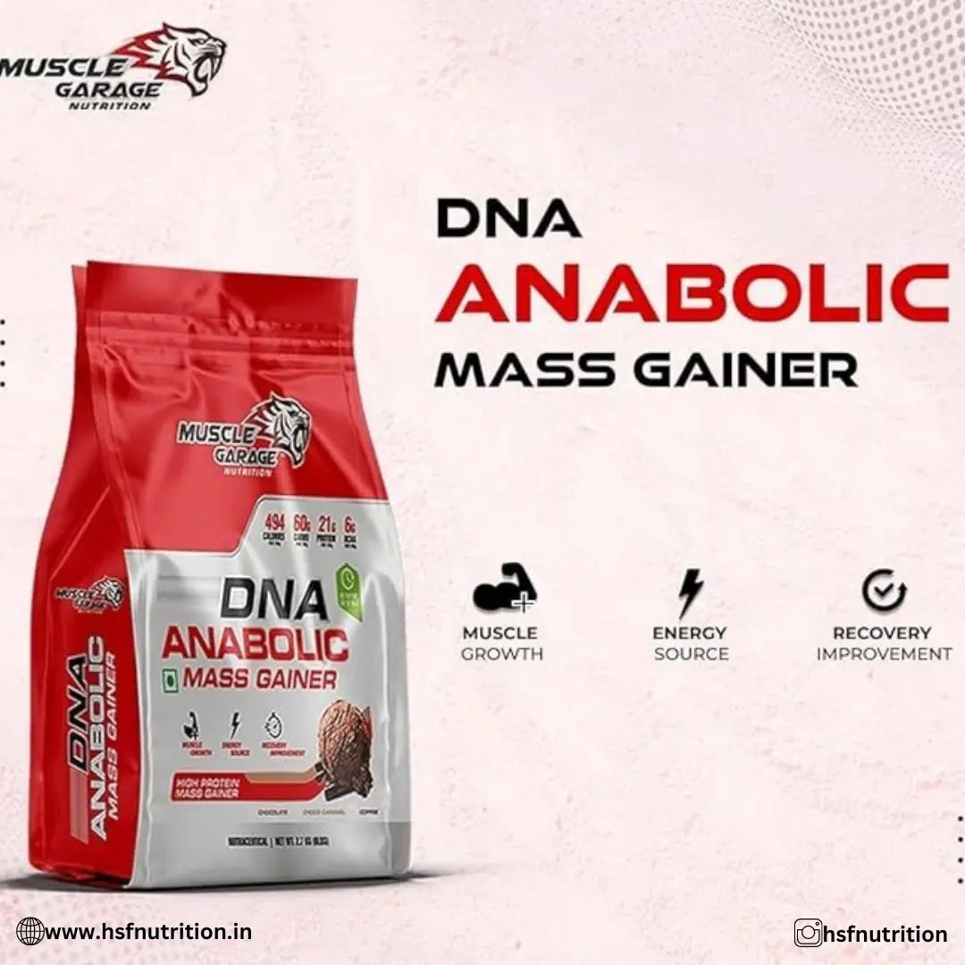 Muscle Garage DNA Anabolic High Protein Mass Gainers - 2.7 kg, Chocolate - Hold Strong Fitness & Nutrition
