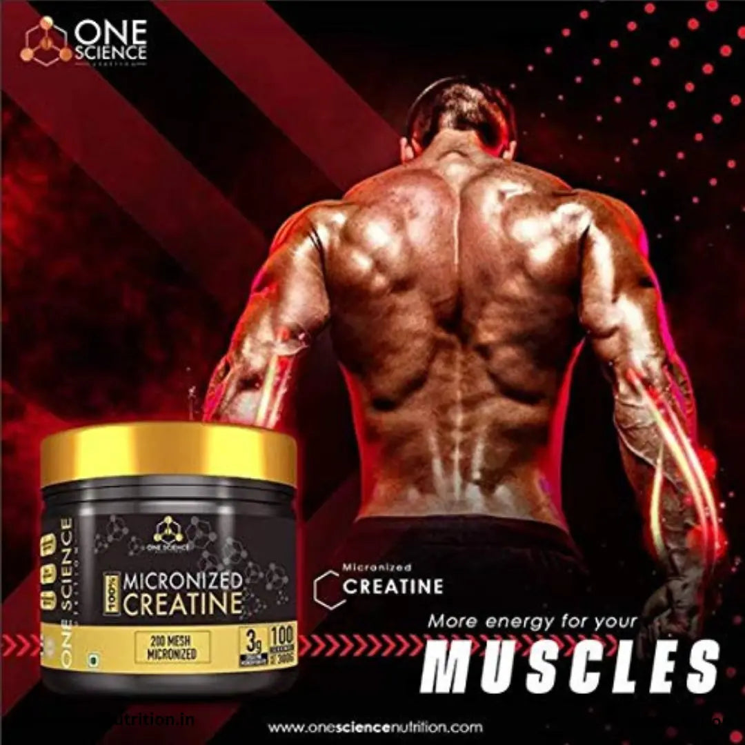 One Science Nutrition OSN Micronized Creatine Monohydrate  - 100 Servings, 300gm, Unflavored - Hold Strong Fitness & Nutrition