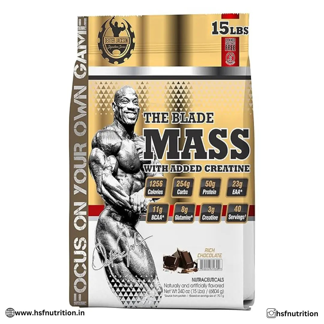 Dexter Jackson The Blade Mass Gainer - 6804g (15 lbs), Rich Chocolate - Hold Strong Fitness & Nutrition