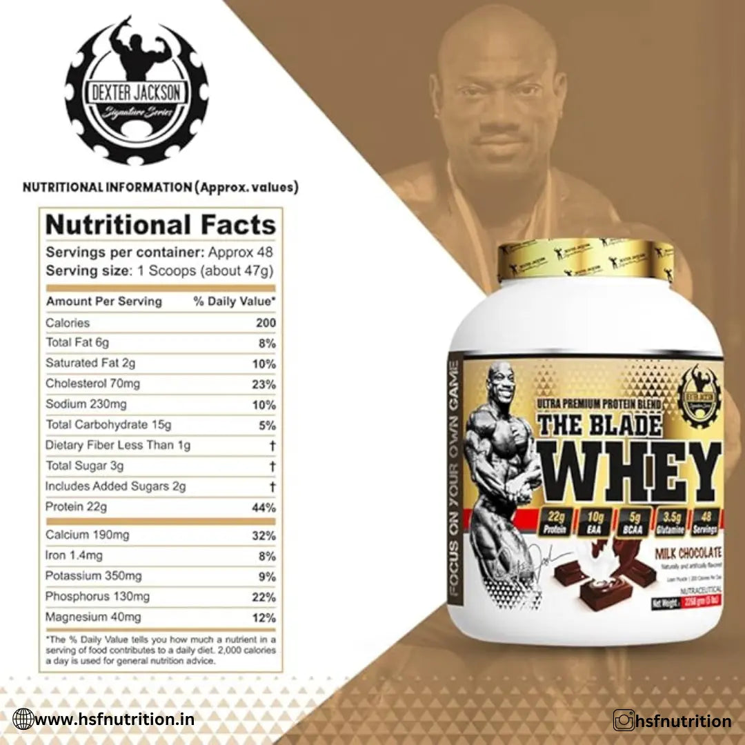 Dexter Jackson The Blade Whey - 2.27Kg, Milk Chocolate - Hold Strong Fitness & Nutrition