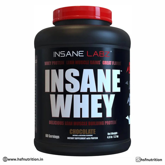Insane Labz Insane Whey - 2.27 kg (5 Lbs), 60 Servings, 25g Protein, Chocolate - Hold Strong Fitness & Nutrition