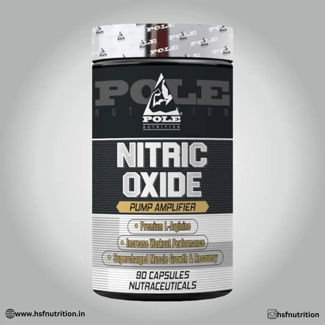Pole Nutrition Nitric Oxide for Muscle Growth, Recovery & Workout Performance - 90 Capsules - Hold Strong Fitness & Nutrition