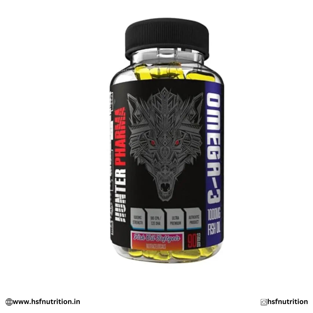 Hunter Pharma Omega 3 Fish Oil - 1000mg per Serving - 90 Softgel Hunter Pharma