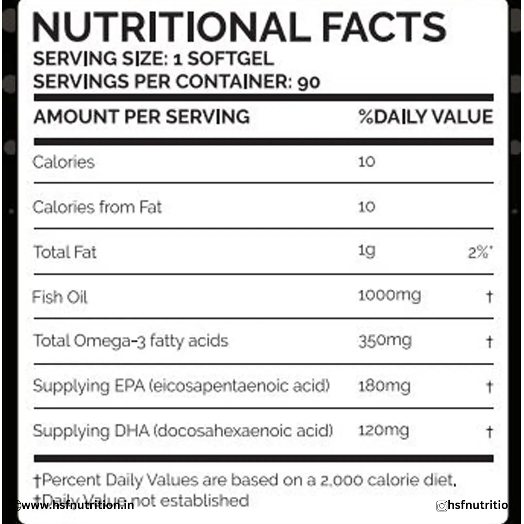 Hunter Pharma Omega 3 Fish Oil - 1000mg per Serving - 90 Softgel Hunter Pharma