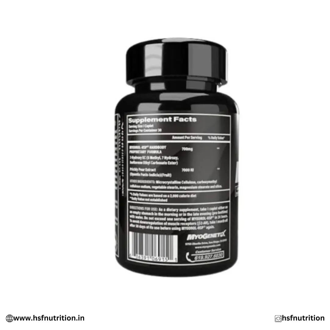 MYOGENETIX Myodrol HSP Black - 30 Caplets Myogenetix