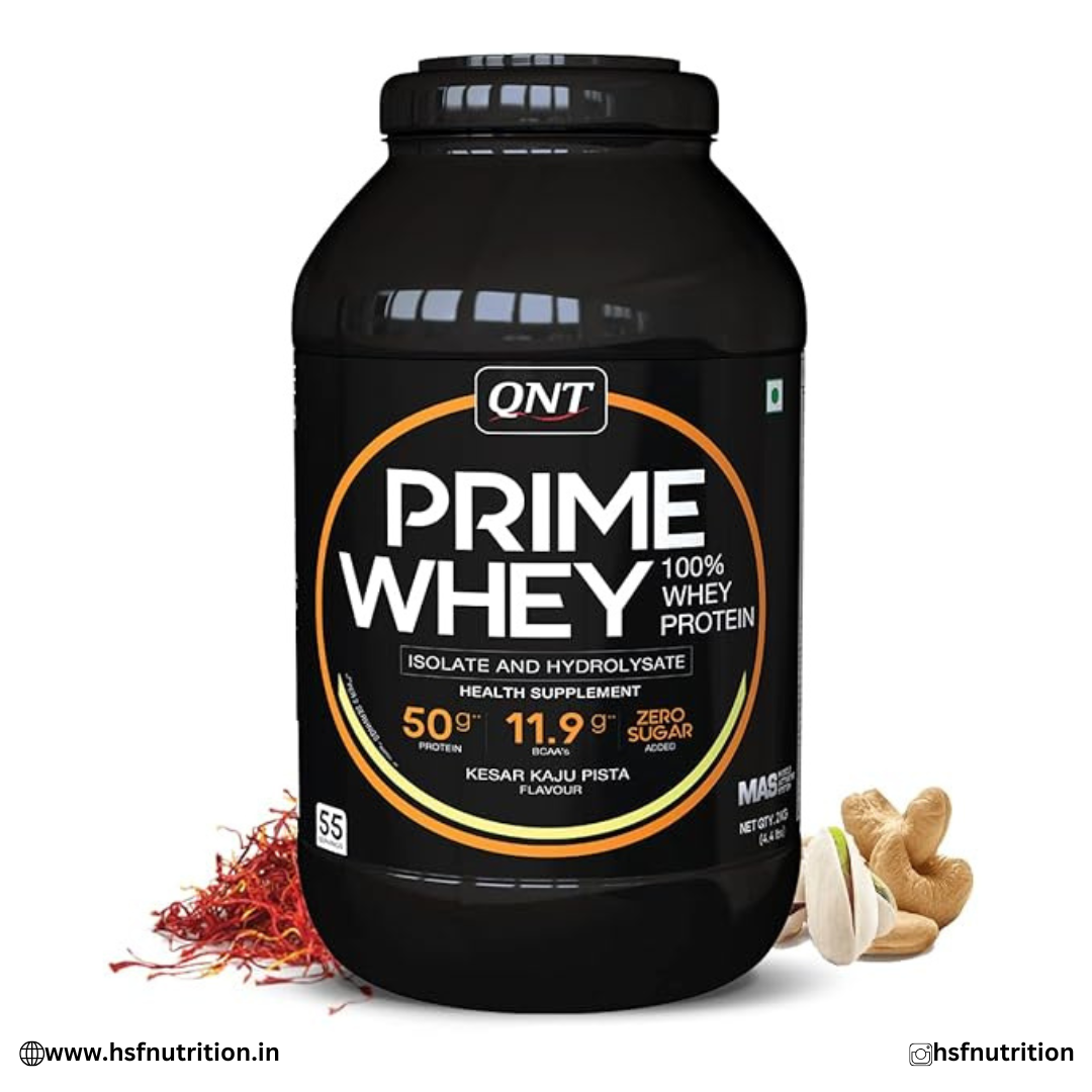 QNT Prime Whey Protein Powder - 2 Kg, 55 Servings, 25gm QNT